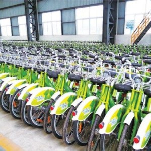 安徽马鞍山公共自行车设计绿色小清新风格